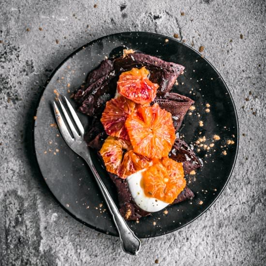 Vegan Dark Chocolate Crepes