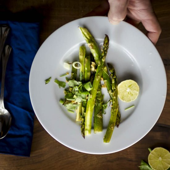 easy garlic ginger asparagus