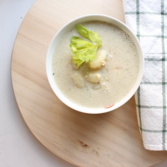 Gnocchi clam chowder