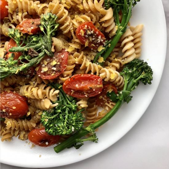 Charred Tomato Broccolini Pasta