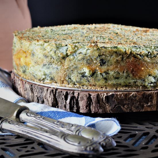 Potato and Spinach Gateau
