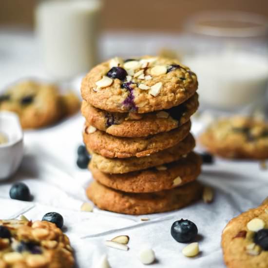 Blueberry Almond Oat Cookies