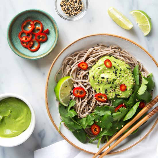 Avocado Soba Noodles