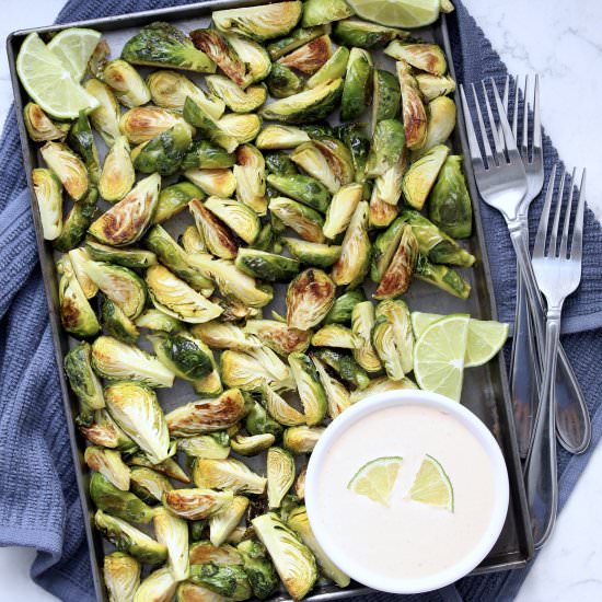 Brussels Sprouts & Spicy Lime Aioli