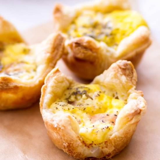 Cheddar and Ham Quiche Cups