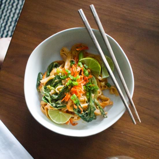 Spicy Peanut Rice Noodles