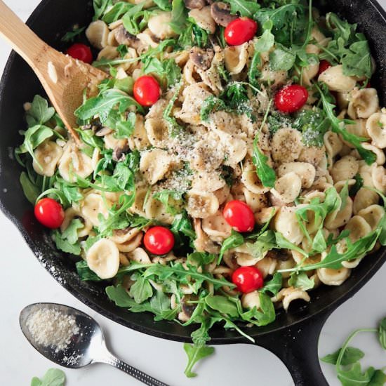 Mushroom Leek Orecchiette