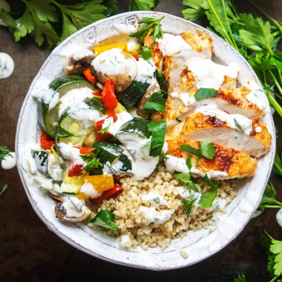Healthy Greek Chicken Bowl