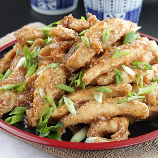 orange hoisin chicken stir fry