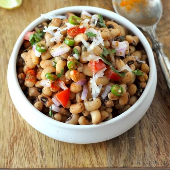 Lobia Chaat (Black Eyed Pea Salad)