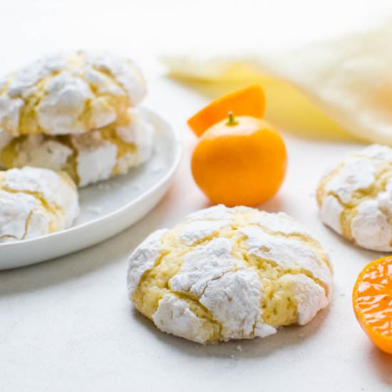Calamondin Crinkle Cookies