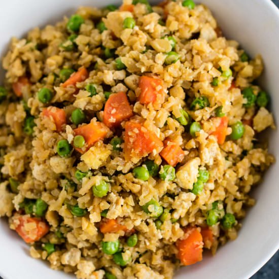 Cauliflower Tofu Fried Rice