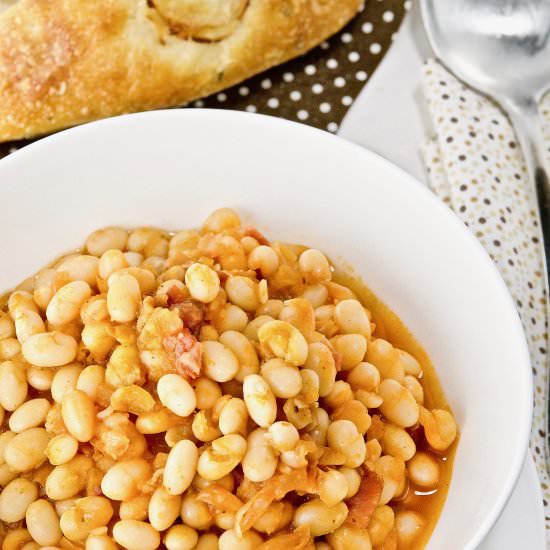 Pressure Cooker Baked Beans & Bacon