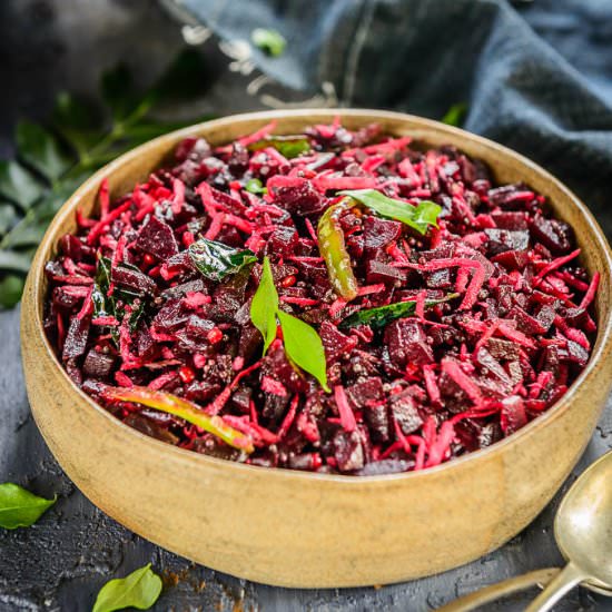 South Indian Beetroot Stir Fry