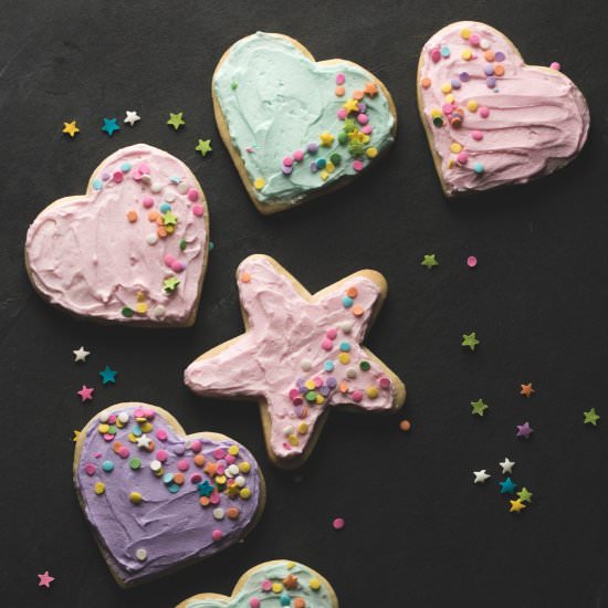 Frosted Almond Cookies