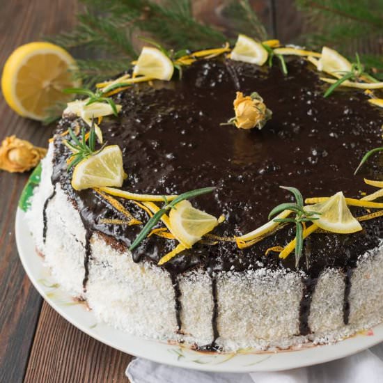 Biscuit Cake with Lemon Cream