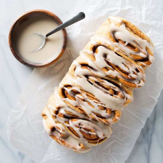 Vegan Cinnamon Roll Loaf
