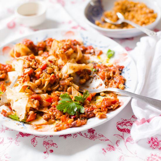 Mushroom Bolognese