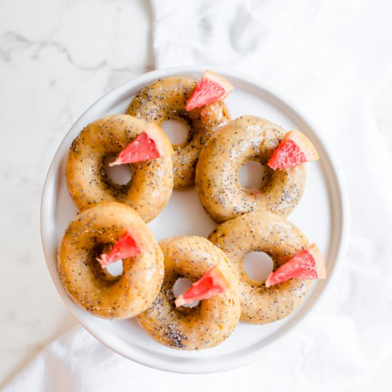 Grapefruit Poppy Seed Donuts