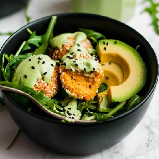 Sesame Sweet Potato Falafels