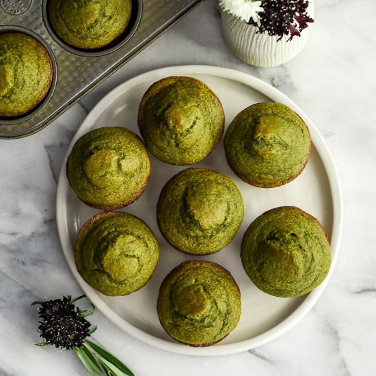 Blender Spinach Banana Muffins