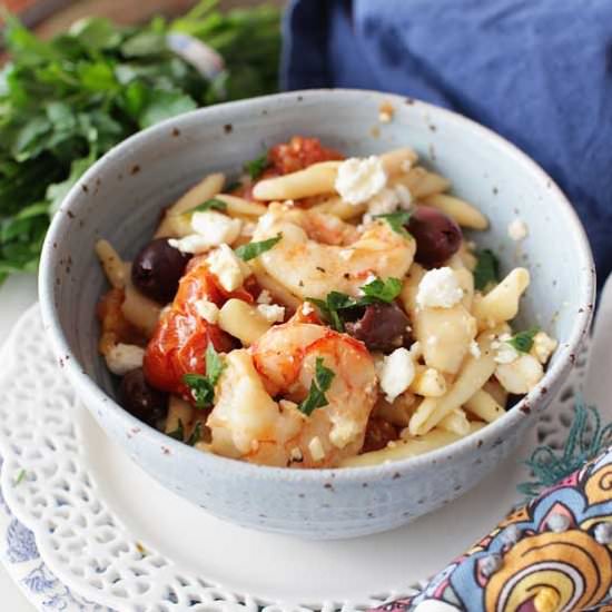 Mediterranean Shrimp and Pasta