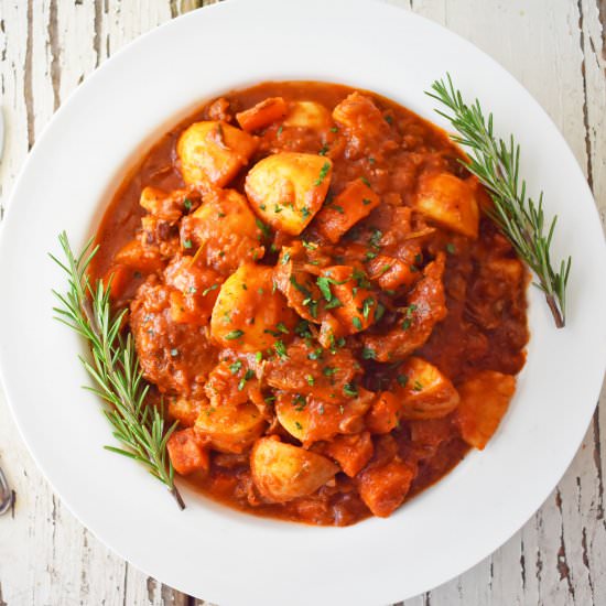 Pressure Cooker Lamb Casserole