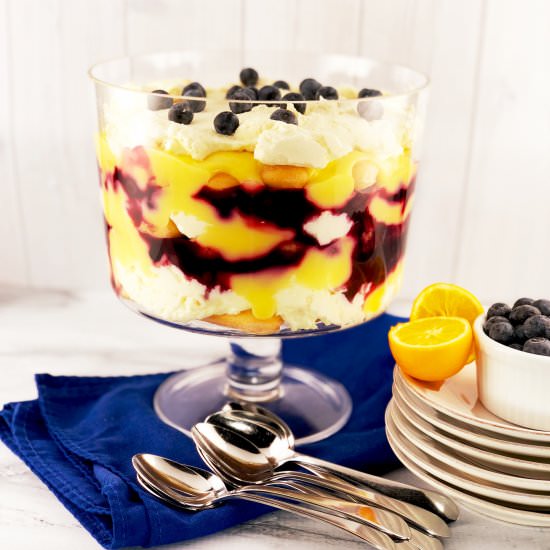 Meyer Lemon Blueberry Trifle
