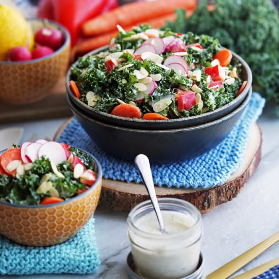 Kale Salad with Parmesan Dressing