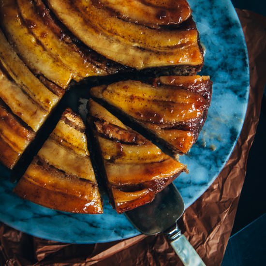 Chai Banana Upside Down Cake