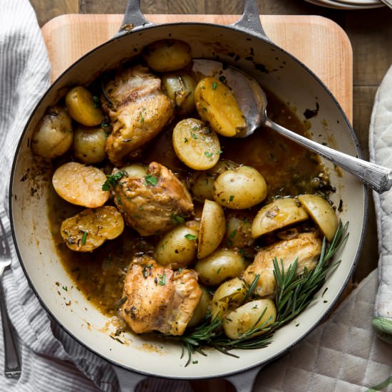 White Wine & Herb Braised Chicken