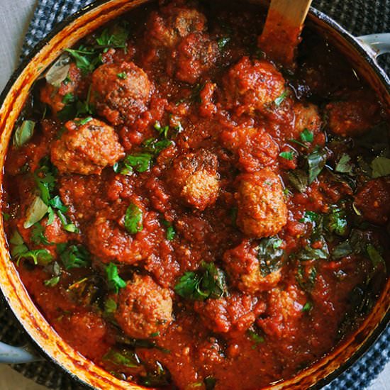 Homemade Meatball Marinara