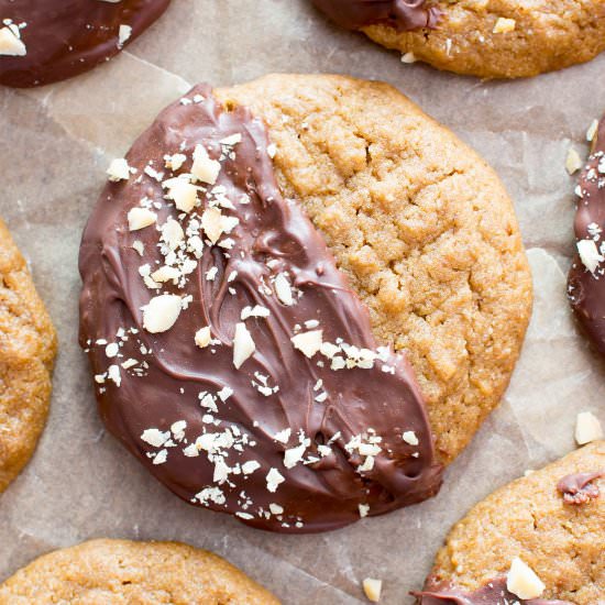 Chocolate Covered PB Cookies