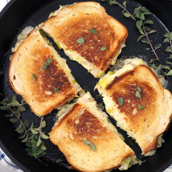 Leek and Gruyere Grilled Cheese