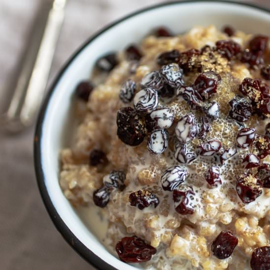 Vanilla Raisin Steel-Cut Oats