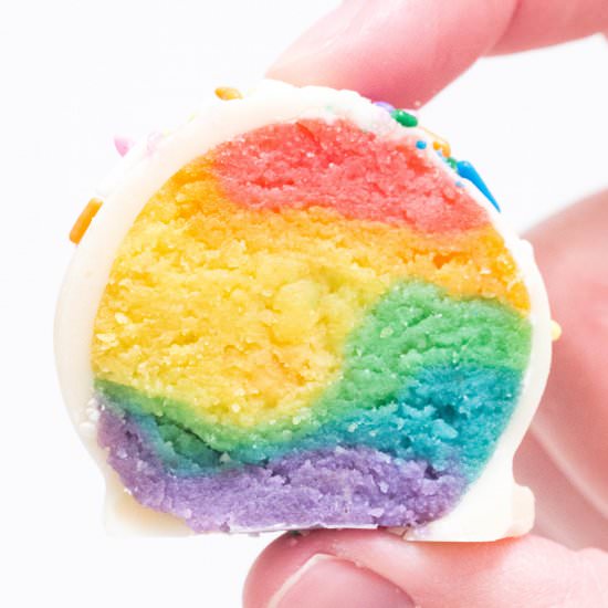 Rainbow Cake Truffles
