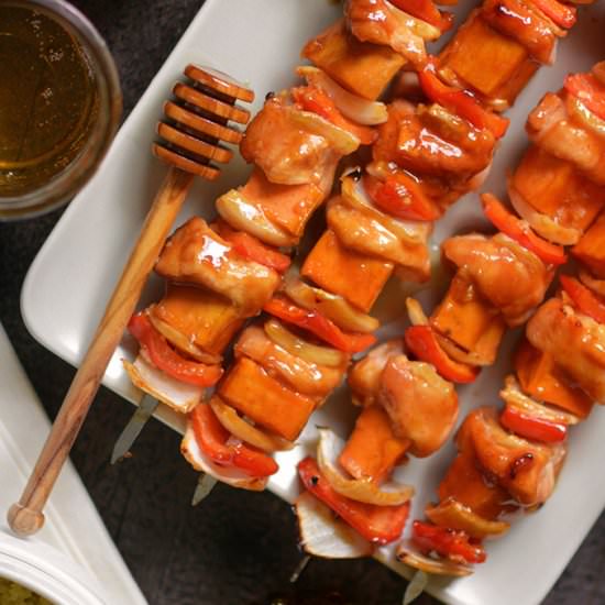 Honey Sriracha Skewers
