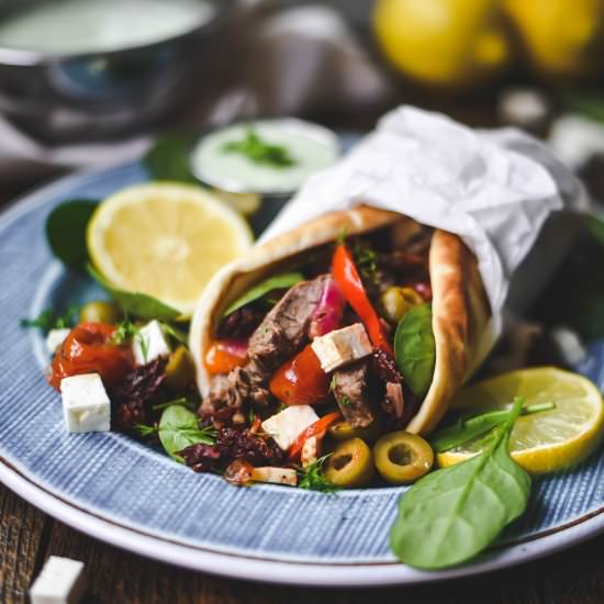 Traditional Greek Lamb Gyros