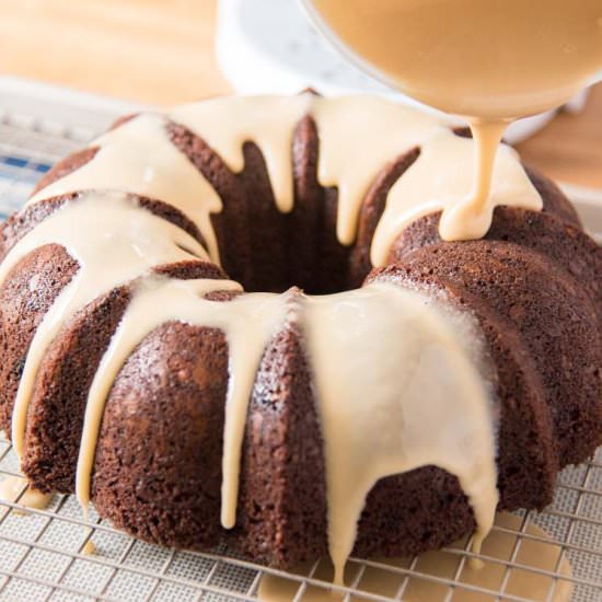 Chocolate Bundt Cake Coffee Glaze