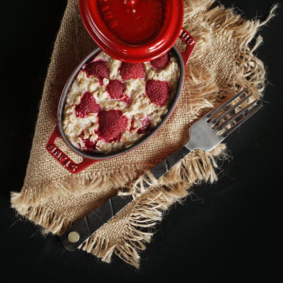 Coconut raspberry porridge