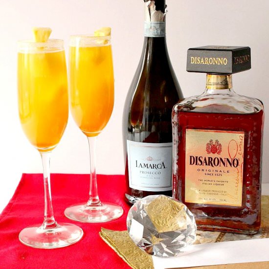 Golden Statue Prosecco Cocktail