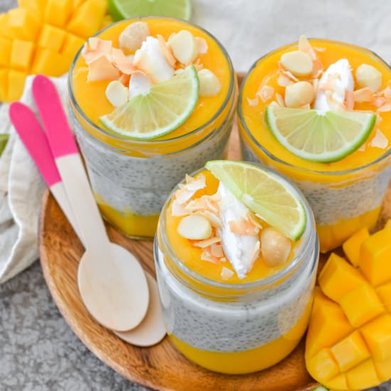 Mango Lime Chia Seed Pudding