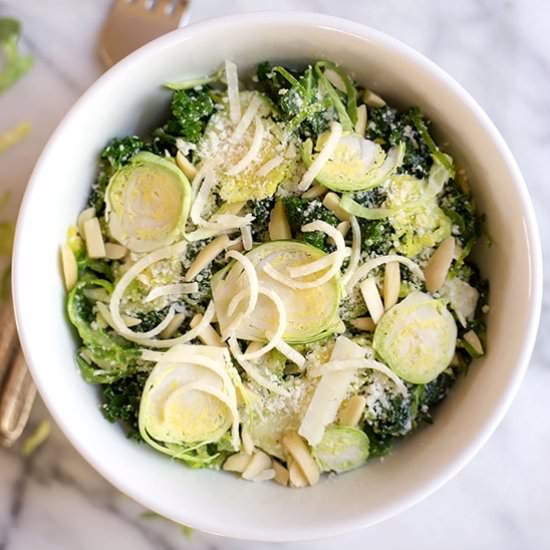 Kale and Brussels Sprouts Salad