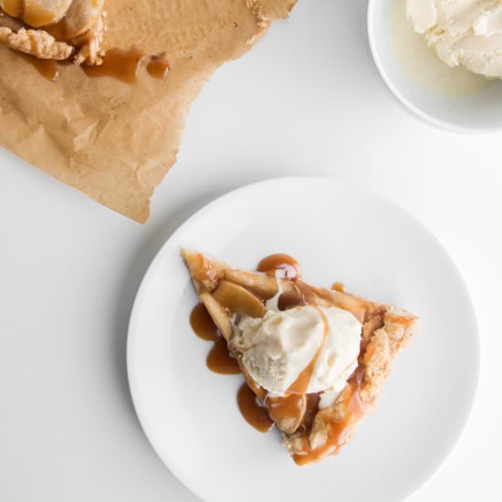 Apple Galette with Salted Caramel