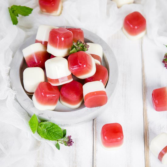 Healthy Raspberry & Cream Jellies