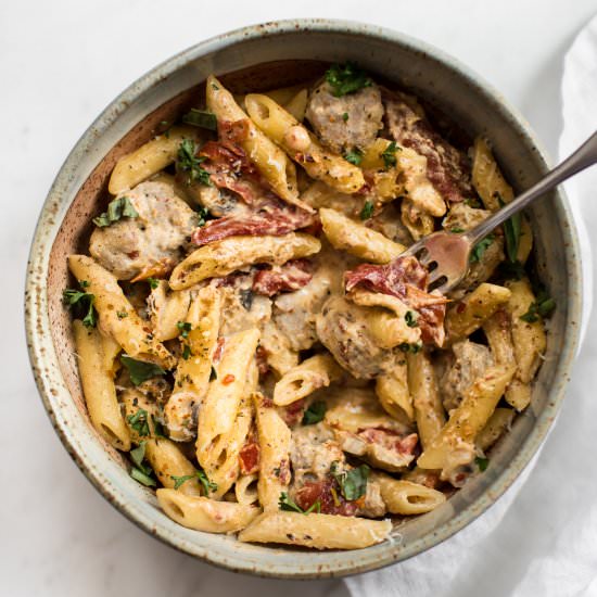 One Pot Cajun Sausage Pasta