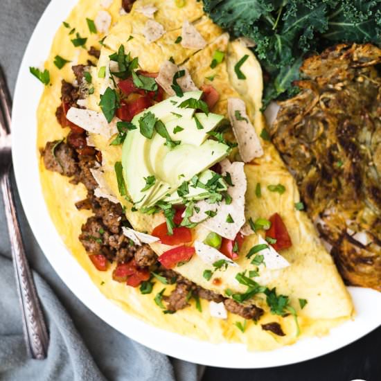 Paleo Southwestern Sausage Omelette