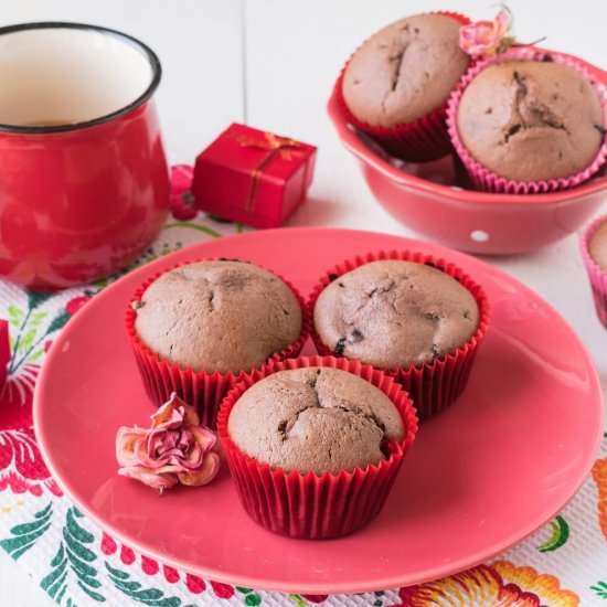 Blackcurrant Chocolate Muffins
