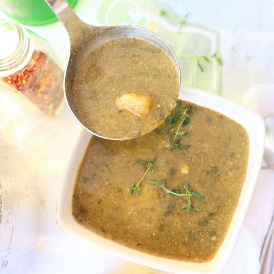Potato Spinach Leek Soup InstantPot