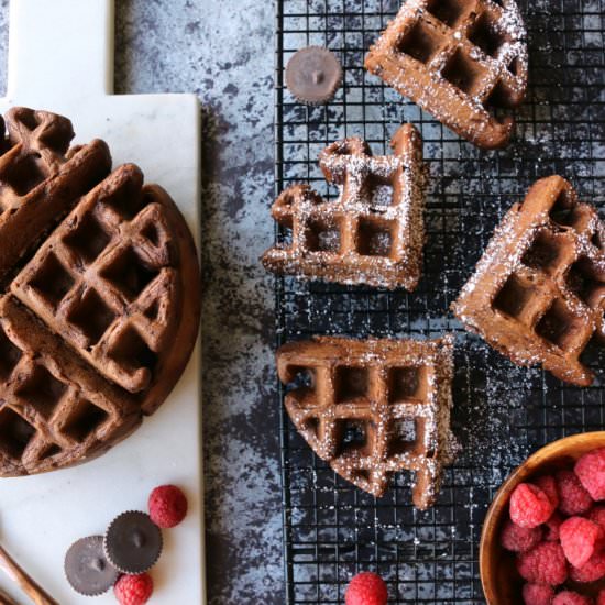Double Chocolate Vegan Waffles